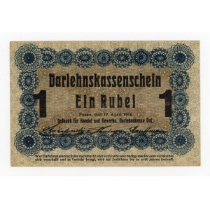 Ober Ost, Poznań, 1 Rubel 1916 - krótka klauzula (234)