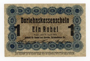 Ober Ost, Poznań, 1 Ruble 1916 - short clause (234)