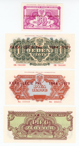 People's Republic of Poland, Commemorative 1979 issue of 1944 banknotes - set of 9 pcs. (245)