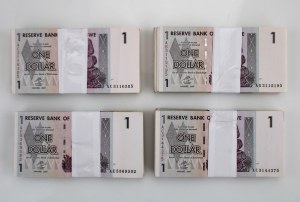 Zimbabwe, $1 2007. 4 x Bank Packet 100 pcs. Total 400 pcs. (1205)