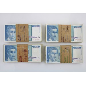 Jugosławia, 500 dinara 1990. 4 x Paczka 100 szt. Razem 400 szt. (1207)