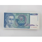 Jugosławia, 500 dinara 1990. 4 x Paczka 100 szt. Razem 400 szt. (1207)