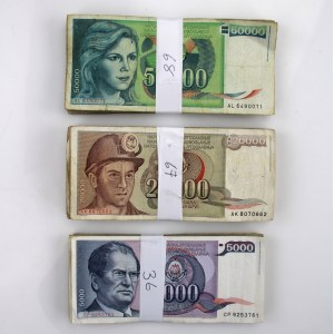 Jugosławia, zestaw banknotów. Razem 171 szt. (1208)