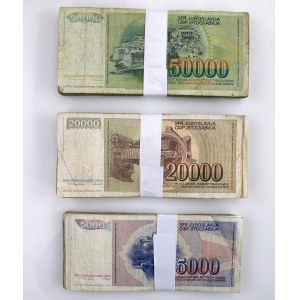 Jugosławia, zestaw banknotów. Razem 171 szt. (1208)