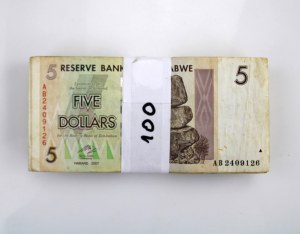 Zimbabwe, $5 2007. pack, 100 pcs. (1211)