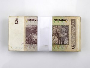 Zimbabwe, $5 2007. pack, 100 pcs. (1211)