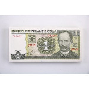 Kuba, 1 Peso 2016. Paczka bankowa 100 szt. (1212)