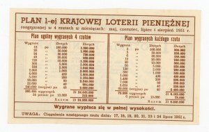 1 National Money Lottery, Krakow 1951 (266).