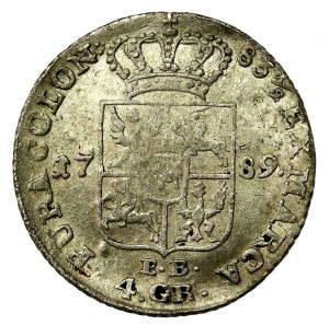 Stanislaw August Poniatowski, zloty (4 groszy) 1789 EB, Warsaw (629)