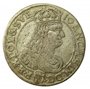 John II Casimir, sixpence 1667 TLB, Bydgoszcz. Coin with CAS.D.M.D.G. error Curiosity (794).