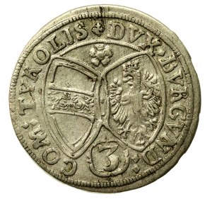 Austria, Tyrol, Archduke Ferdinand Charles, 3 krajcars 1658, Hall (799)