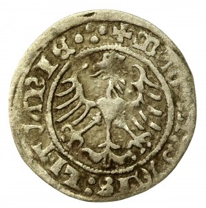 Sigismund I the Old, Half-penny 1515, Vilnius. Rev 4 steps. Rare (923)