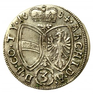 Austria, Leopold I, 3 krajcars 1684, Hall (924)