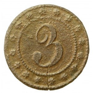 Zabór rosyjski, Z. Kuczyk, nominał 3, XIX w. (957)