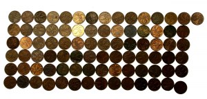 Second Republic, set of 1 penny 1923-1939. total 85 pieces. (909)