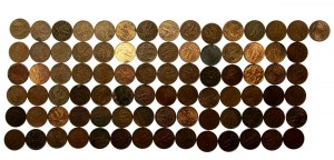 Second Republic, set of 1 penny 1923-1939. total 85 pieces. (909)