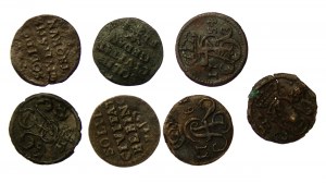 August III/Stanislaw August Poniatowski, a set of copper shekels. Total of 7 pieces. (962)
