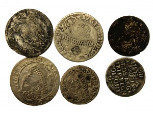 Poland, a set of 17th century Polish coins. Total of 6 pieces. (967)