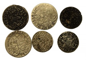 Poland, a set of 17th century Polish coins. Total of 6 pieces. (967)