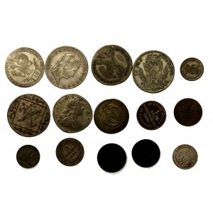 Austria, zestaw monet z XIX wieku. Razem 15 szt. (970)