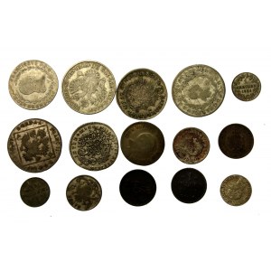 Austria, zestaw monet z XIX wieku. Razem 15 szt. (970)