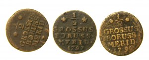 South Prussia, coin set. Total of 3 pieces (1005)