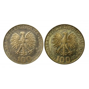 PRL, zestaw 100 złotych 1974, Maria Skłodowska-Curie. Razem 2 szt. (1010)