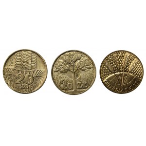 PRL, zestaw 10 i 20 złotych 1971 i 1973, Próba. Razem 3 szt. (1016)