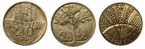People's Republic of Poland, set of 10 and 20 gold 1971 and 1973, Sample. Total of 3 pcs. (1016)