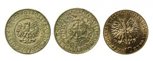 People's Republic of Poland, set of 10 and 20 gold 1971 and 1973, Sample. Total of 3 pcs. (1016)