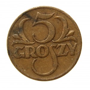 II RP, 5 groszy 1934. Najrzadszy rocznik (1017)