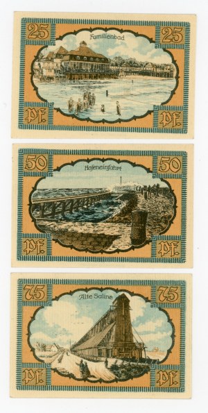 Kolobrzeg/Kolberg, 25 fenig, 50 fenig and 75 fenig 1921 - notgeld set of 4 pcs. (146)