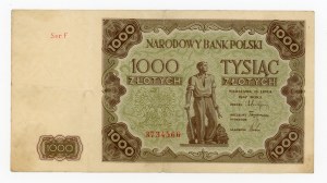 People's Republic of Poland, 1,000 gold 1947 F (282)