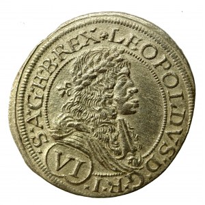 Austria, Leopold I, 6 krajcarów 1677, Wiedeń (542)