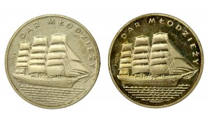 People's Republic of Poland, set of 500 gold 1982, Gift of youth, Sample. Total of 2 pcs. (3005)