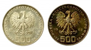 People's Republic of Poland, set of 500 gold 1982, Gift of youth, Sample. Total of 2 pcs. (3005)