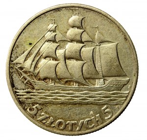II RP, 5 gold 1936 Sailing ship (3008)