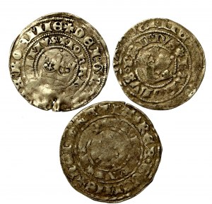 Bohemia, a set of pennies of Prague's John and Charles. Total of 3 pieces (3010)