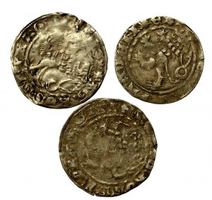 Bohemia, a set of pennies of Prague's John and Charles. Total of 3 pieces (3010)