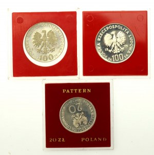 People's Republic of Poland, set of 20 and 100 gold 1974-1979. total of 3 pcs. (3024)