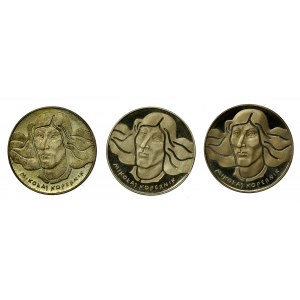 PRL, zestaw 100 złotych 1973, Mikołaj Kopernik. Razem 3 szt. (3025)