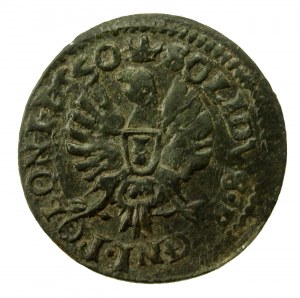 John II Casimir, Szeląg wide 1650/1650 C-G Bydgoszcz, double-sided date (1018)