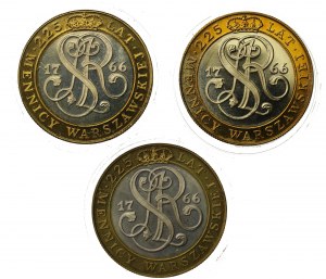 Third Republic, set of 20,000 gold 1991, 225th anniversary of the Warsaw Mint. Total of 3 pcs. (3028)