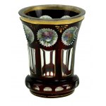 Glass, Bohemia 19th century Biedermeier. Ruby glass. (121)
