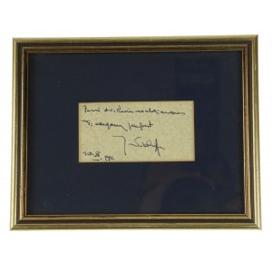 Jerzy WALDORFF, wizytówka z dedykacją i autografem (125)