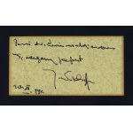 Jerzy WALDORFF, wizytówka z dedykacją i autografem (125)