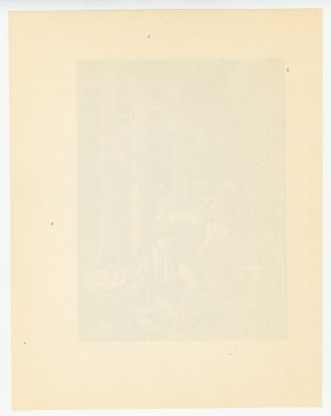 Władysław Skoczylas. Chłopiec nad strumieniem - ilustracja do ,,Puszczy Jodłowej