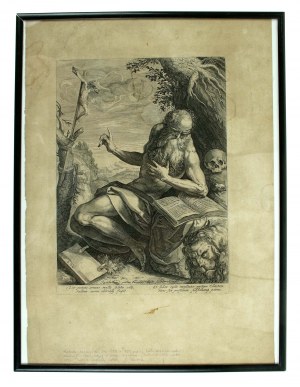 Justus Sadeler (ok. 1583-1620), Święty Hieronim przed krucyfiksem (314)
