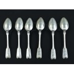 Set of 6 teaspoons with the Jastrzębiec coat of arms. Werner, Warsaw 19th century (600)