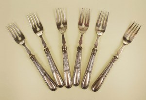 Fish forks 6 pcs. Germany, silver (910)